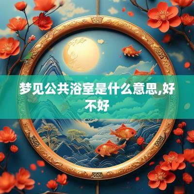 梦见公共浴室是什么意思,好不好