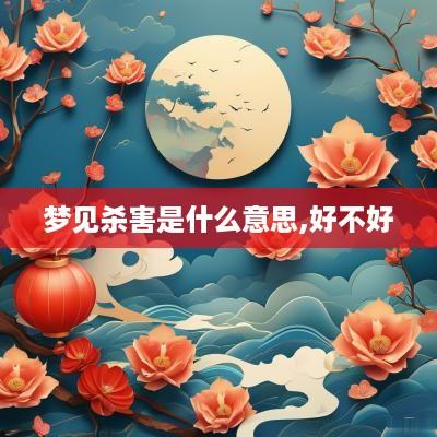 梦见杀害是什么意思,好不好