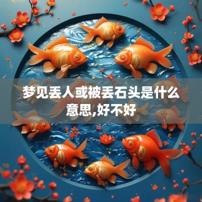 梦见丢人或被丢石头是什么意思,好不好
