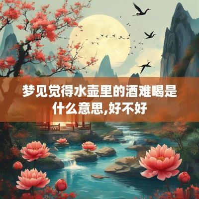 梦见觉得水壶里的酒难喝是什么意思,好不好