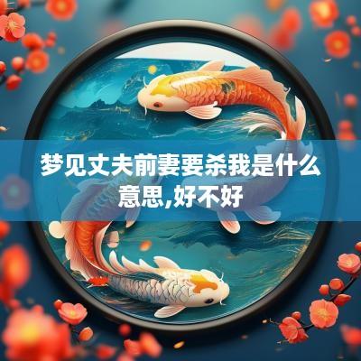 梦见丈夫前妻要杀我是什么意思,好不好