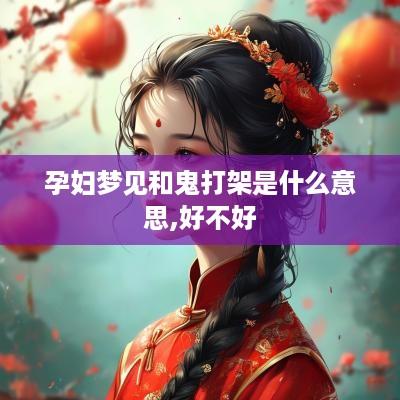 孕妇梦见和鬼打架是什么意思,好不好