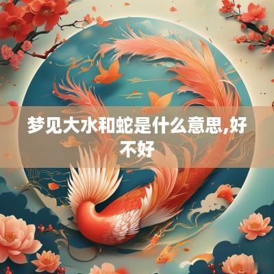 梦见大水和蛇是什么意思,好不好