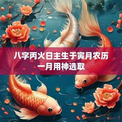 八字丙火日主生于寅月农历一月用神选取