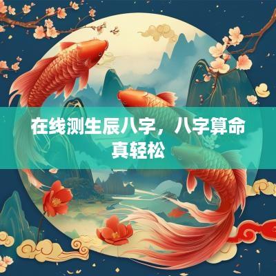 在线测生辰八字，八字算命真轻松