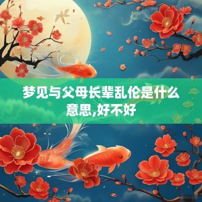梦见与父母长辈乱伦是什么意思,好不好