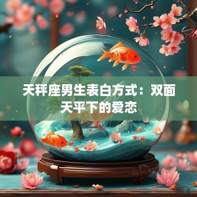 天秤座男生表白方式：双面天平下的爱恋
