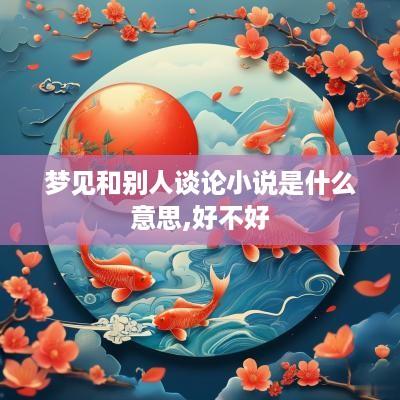 梦见和别人谈论小说是什么意思,好不好