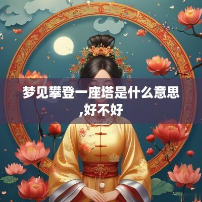 梦见攀登一座塔是什么意思,好不好