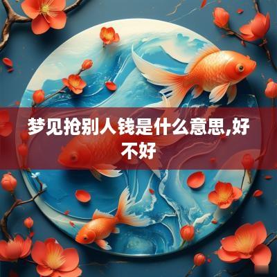 梦见抢别人钱是什么意思,好不好