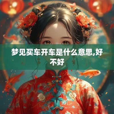梦见买车开车是什么意思,好不好
