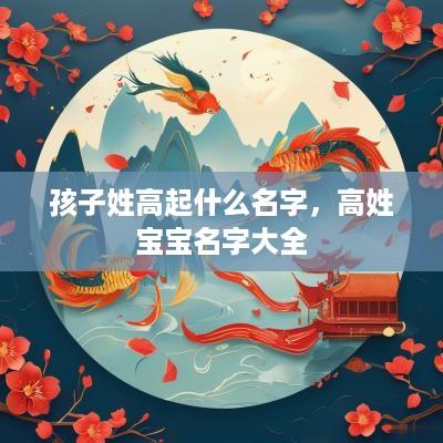 孩子姓高起什么名字，高姓宝宝名字大全