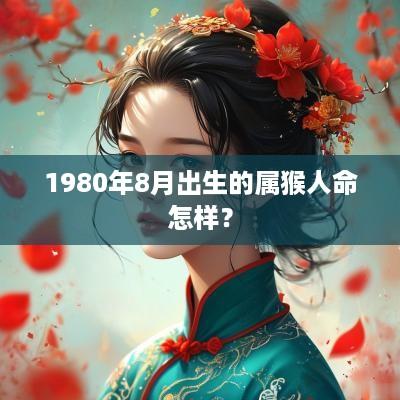 1980年8月出生的属猴人命怎样？