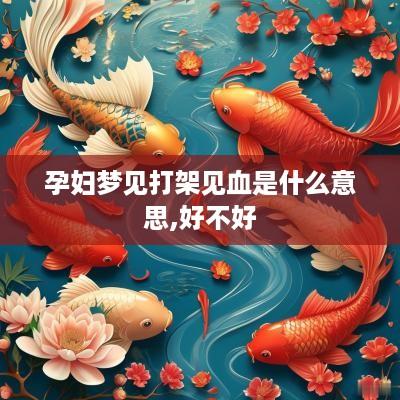 孕妇梦见打架见血是什么意思,好不好
