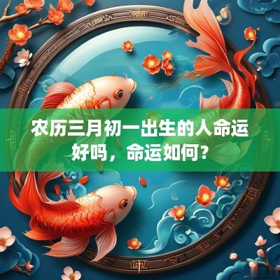 农历三月初一出生的人命运好吗，命运如何？