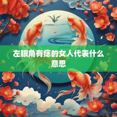 左眼角有痣的女人代表什么意思