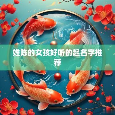 姓陈的女孩好听的起名字推荐