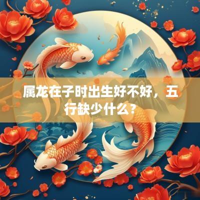 属龙在子时出生好不好，五行缺少什么？