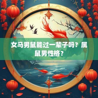 女马男鼠能过一辈子吗？属鼠男性格？