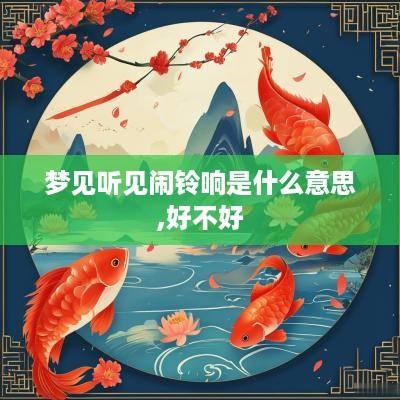 梦见听见闹铃响是什么意思,好不好