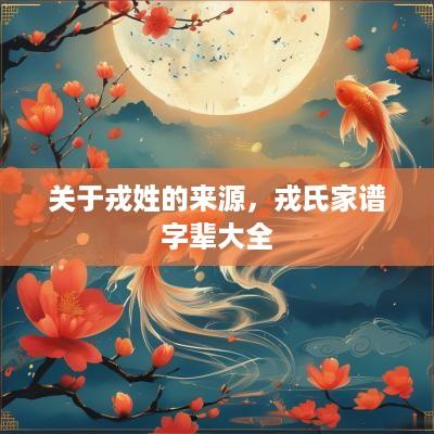 关于戎姓的来源，戎氏家谱字辈大全