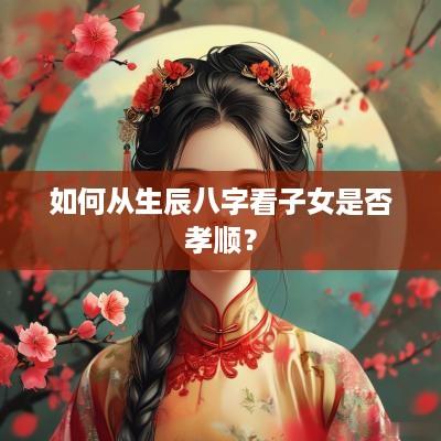 如何从生辰八字看子女是否孝顺？