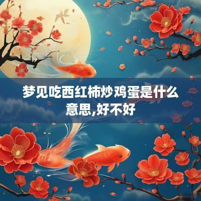梦见吃西红柿炒鸡蛋是什么意思,好不好