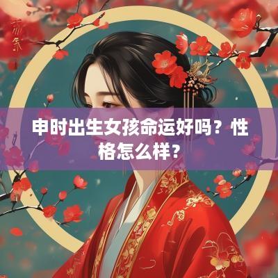 申时出生女孩命运好吗？性格怎么样？