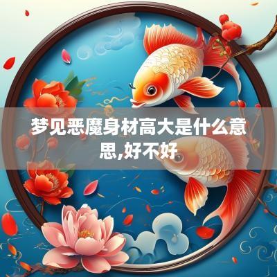 梦见恶魔身材高大是什么意思,好不好