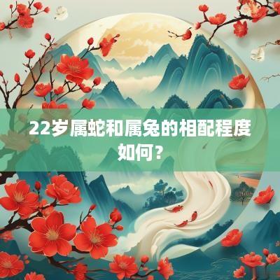 22岁属蛇和属兔的相配程度如何？