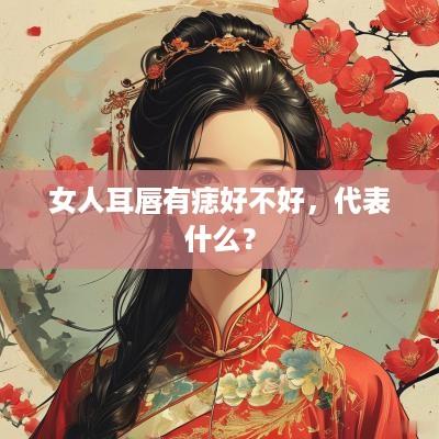 女人耳唇有痣好不好，代表什么？