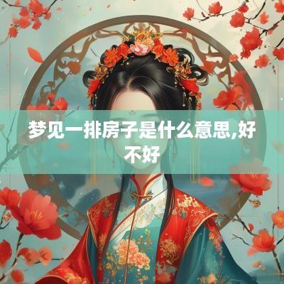 梦见一排房子是什么意思,好不好