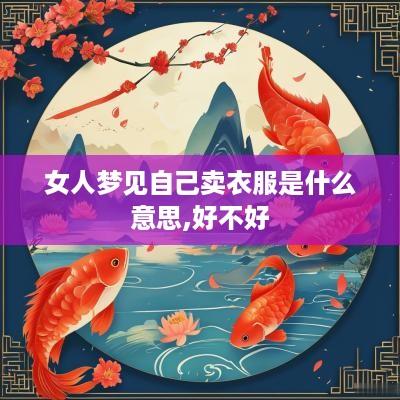 女人梦见自己卖衣服是什么意思,好不好