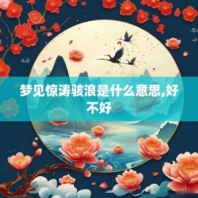 梦见惊涛骇浪是什么意思,好不好
