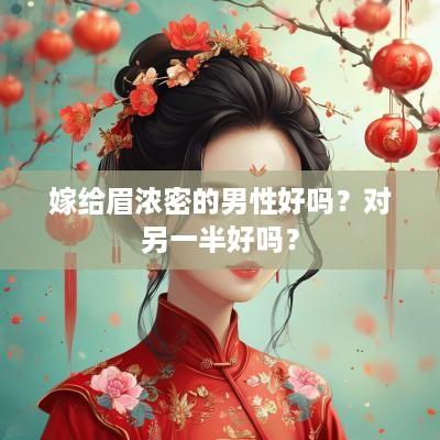 嫁给眉浓密的男性好吗？对另一半好吗？