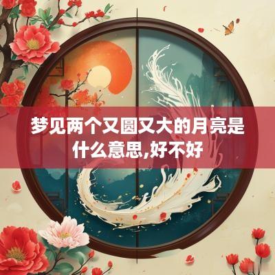 梦见两个又圆又大的月亮是什么意思,好不好