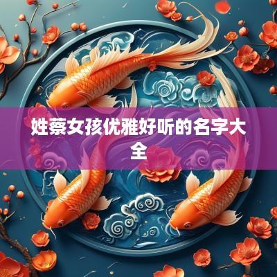 姓蔡女孩优雅好听的名字大全