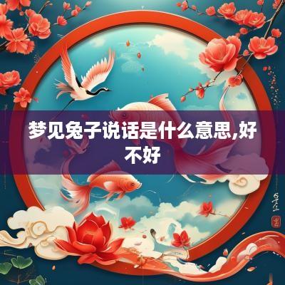 梦见兔子说话是什么意思,好不好