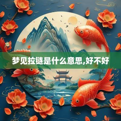 梦见拉链是什么意思,好不好
