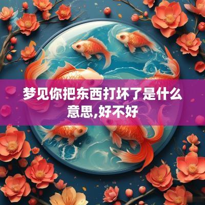 梦见你把东西打坏了是什么意思,好不好