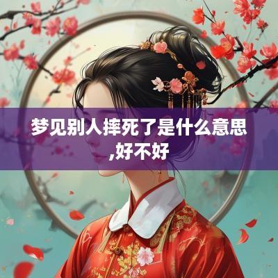 梦见别人摔死了是什么意思,好不好