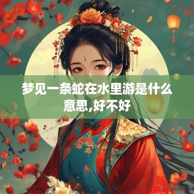 梦见一条蛇在水里游是什么意思,好不好