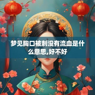 梦见胸口被刺没有流血是什么意思,好不好