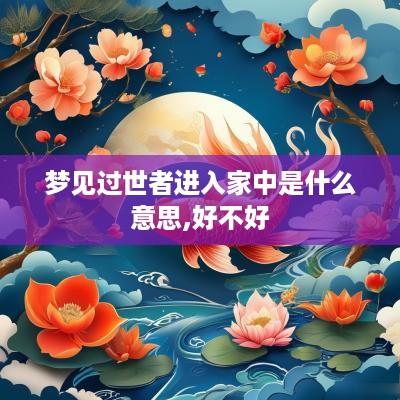 梦见过世者进入家中是什么意思,好不好