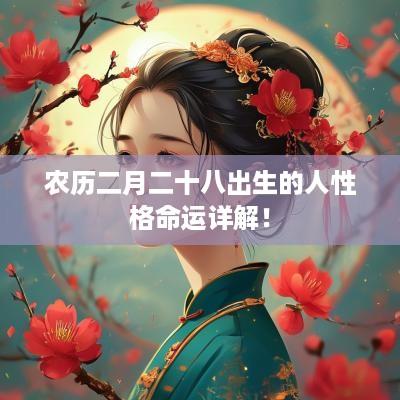 农历二月二十八出生的人性格命运详解！