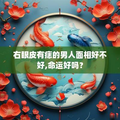 右眼皮有痣的男人面相好不好,命运好吗？