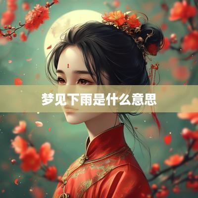 梦见下雨是什么意思