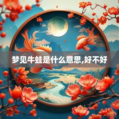 梦见牛蛙是什么意思,好不好