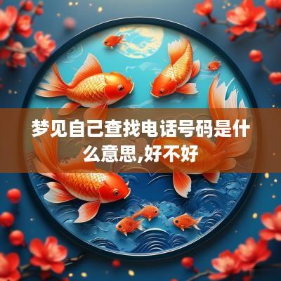梦见自己查找电话号码是什么意思,好不好