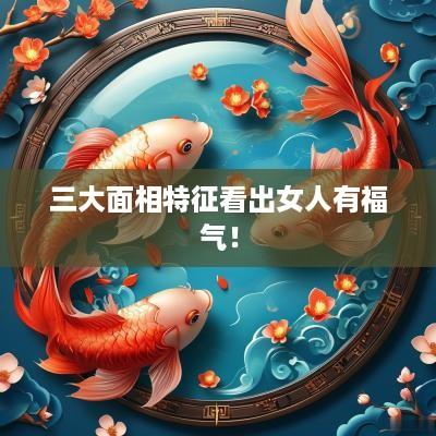 三大面相特征看出女人有福气！